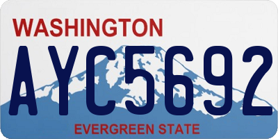 WA license plate AYC5692
