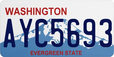 WA license plate AYC5693
