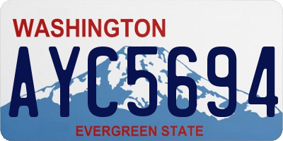 WA license plate AYC5694