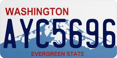 WA license plate AYC5696