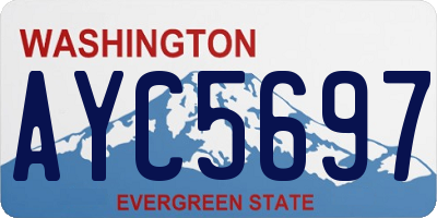 WA license plate AYC5697