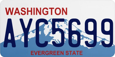 WA license plate AYC5699