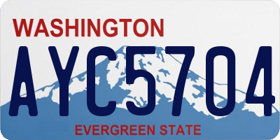 WA license plate AYC5704
