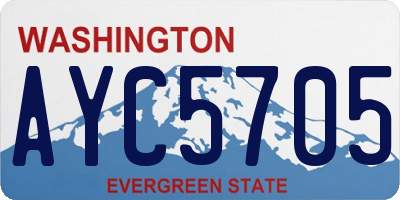 WA license plate AYC5705