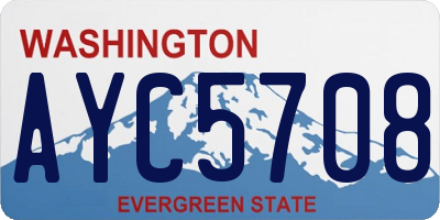 WA license plate AYC5708