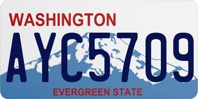 WA license plate AYC5709