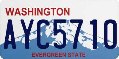 WA license plate AYC5710