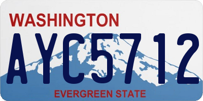 WA license plate AYC5712