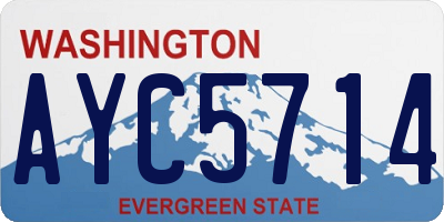 WA license plate AYC5714