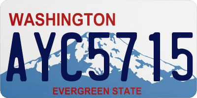 WA license plate AYC5715