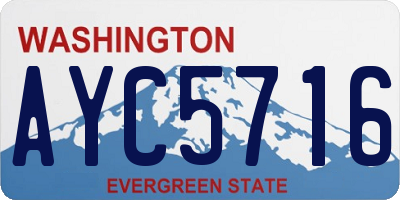 WA license plate AYC5716