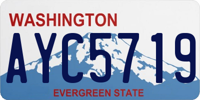 WA license plate AYC5719
