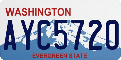 WA license plate AYC5720