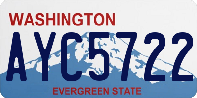 WA license plate AYC5722