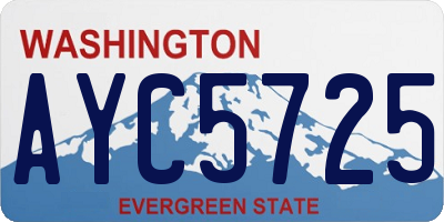 WA license plate AYC5725