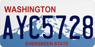WA license plate AYC5728