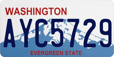 WA license plate AYC5729