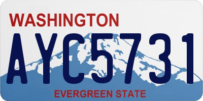 WA license plate AYC5731
