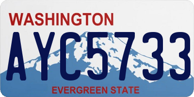 WA license plate AYC5733