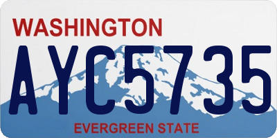 WA license plate AYC5735