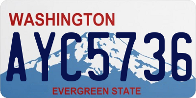 WA license plate AYC5736
