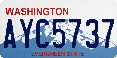 WA license plate AYC5737