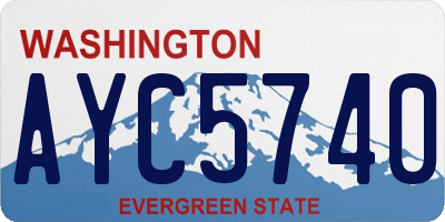 WA license plate AYC5740