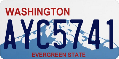 WA license plate AYC5741