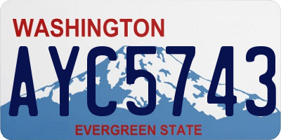 WA license plate AYC5743