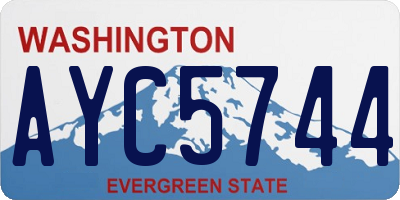WA license plate AYC5744
