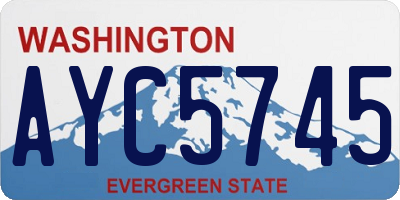 WA license plate AYC5745