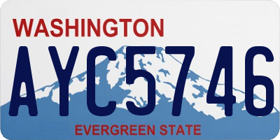 WA license plate AYC5746