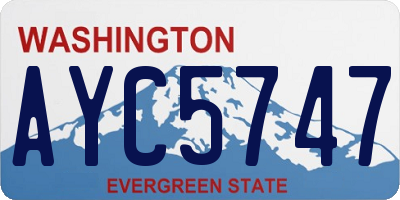 WA license plate AYC5747