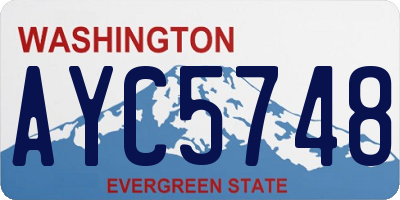 WA license plate AYC5748