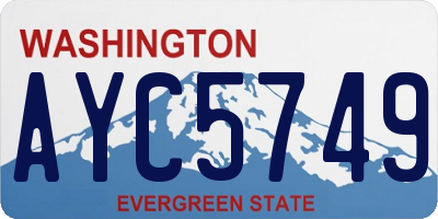 WA license plate AYC5749