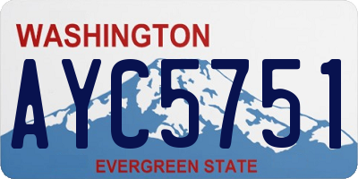 WA license plate AYC5751