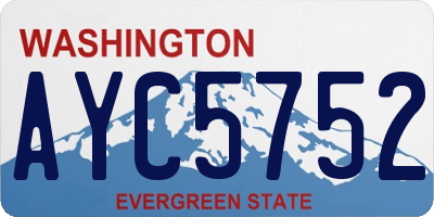 WA license plate AYC5752