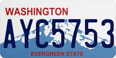 WA license plate AYC5753