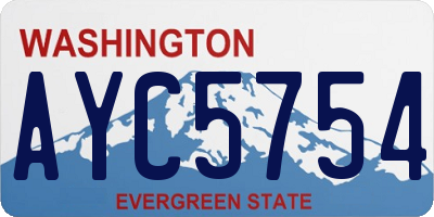 WA license plate AYC5754