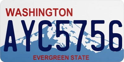 WA license plate AYC5756
