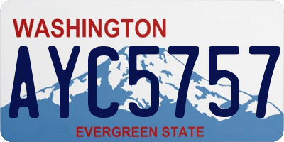 WA license plate AYC5757