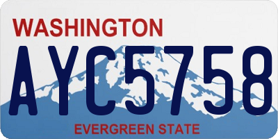WA license plate AYC5758