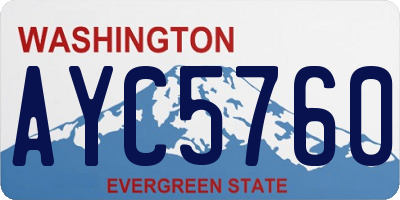 WA license plate AYC5760