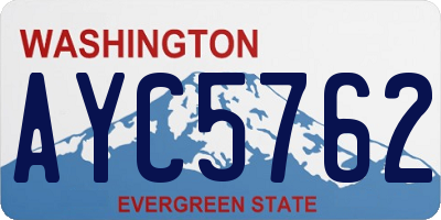WA license plate AYC5762