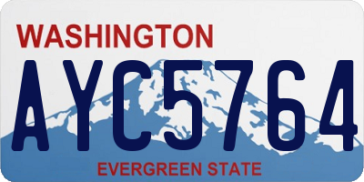 WA license plate AYC5764