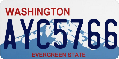WA license plate AYC5766