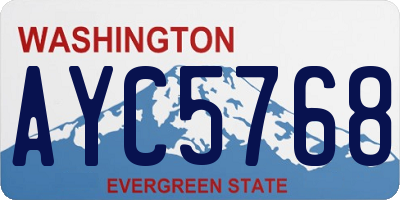 WA license plate AYC5768