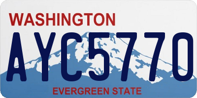 WA license plate AYC5770
