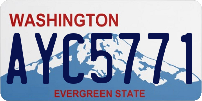 WA license plate AYC5771