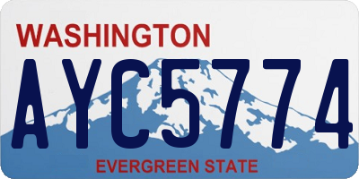 WA license plate AYC5774